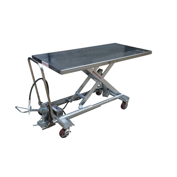 Vestil Air Hydraulic Steel Cart, 1000 lb. Cap, 31-1/2"W, 63"L AIR-1000-LD-PSS - main